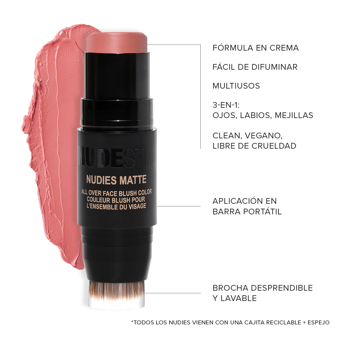 NUDIES MATTE BLUSH & BRONZE (RUBOR Y BRONCEADOR EN BARRA)